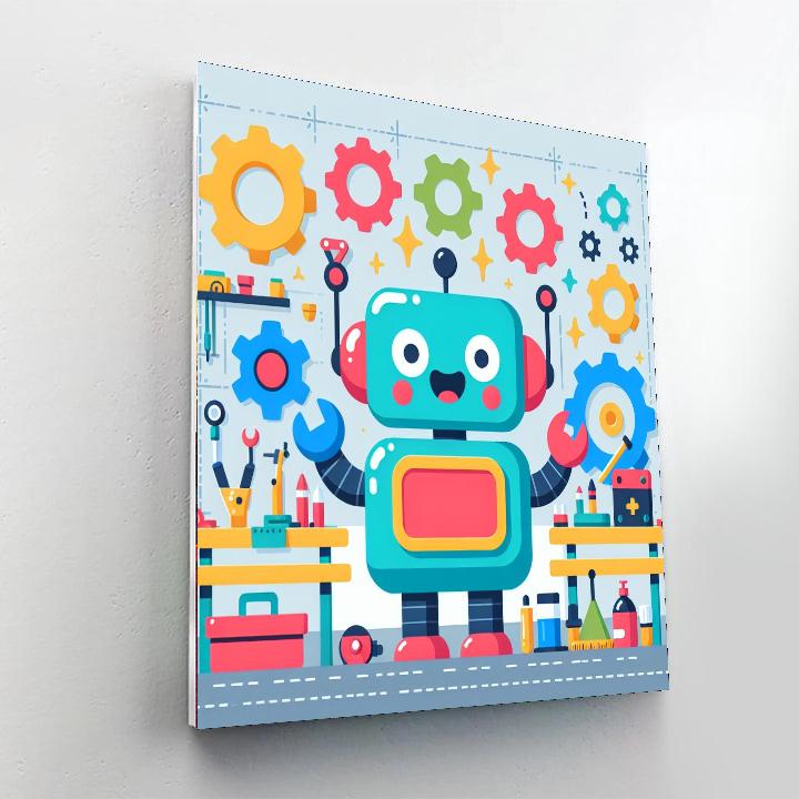 Robot's Technological Wonders DIY Paint By Numbers