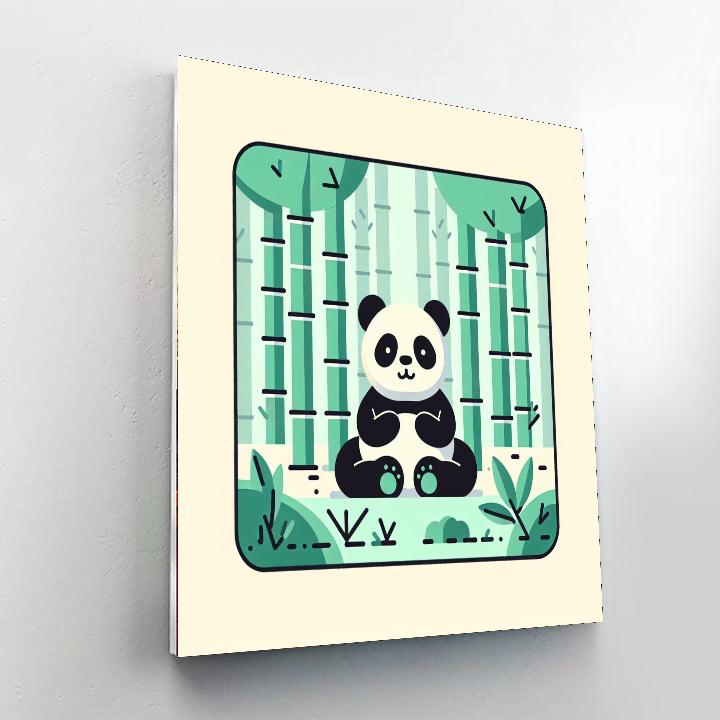 Panda's Bamboo Grove Numbered Painting Kits