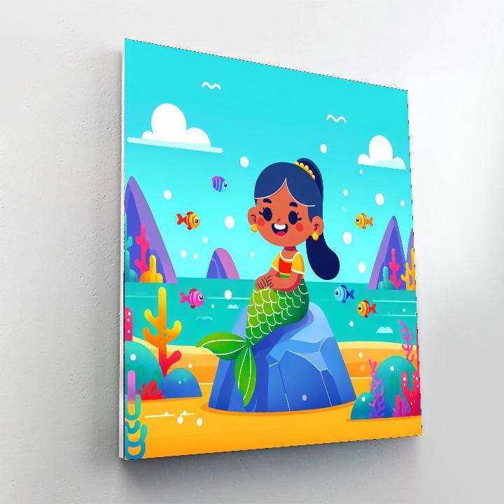 Friendly Mermaid Lagoon Painting By Numbers Kit