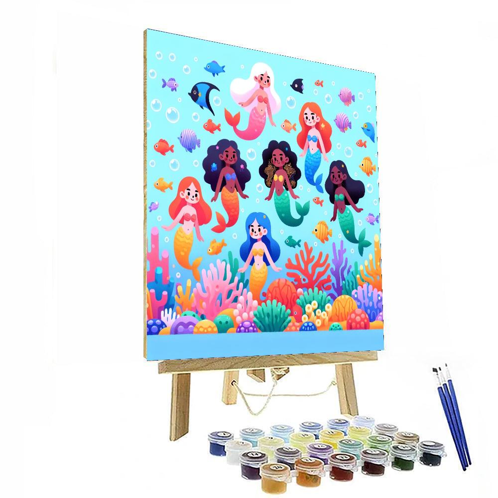 Mystical Mermaid Reef Paint By Numbers Art