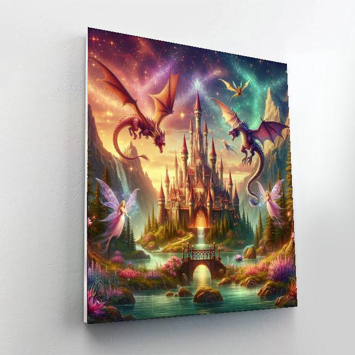 Enchanting Fantasy Realm Paint By Numbers Art
