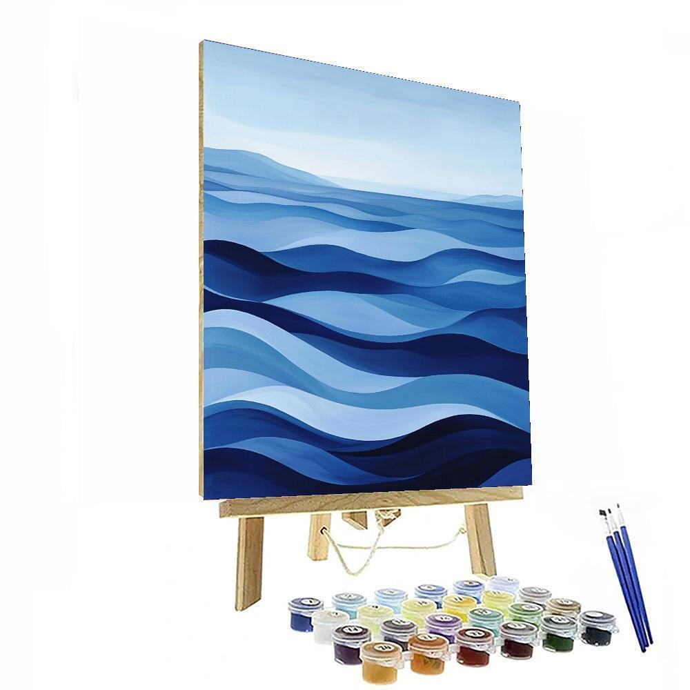 Paul Cézanne Inspired Oceanic Whispering Blues  Paint By Color