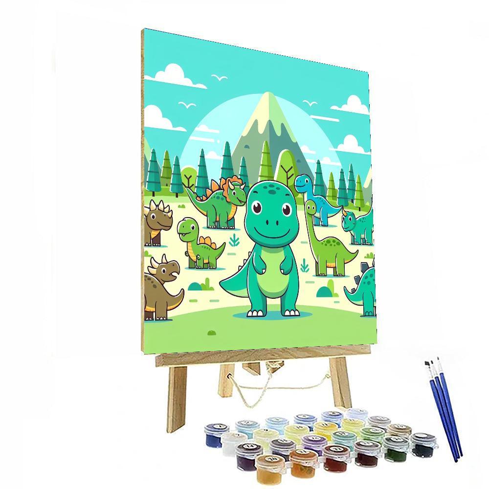 Delightful Dino Park Number Painting