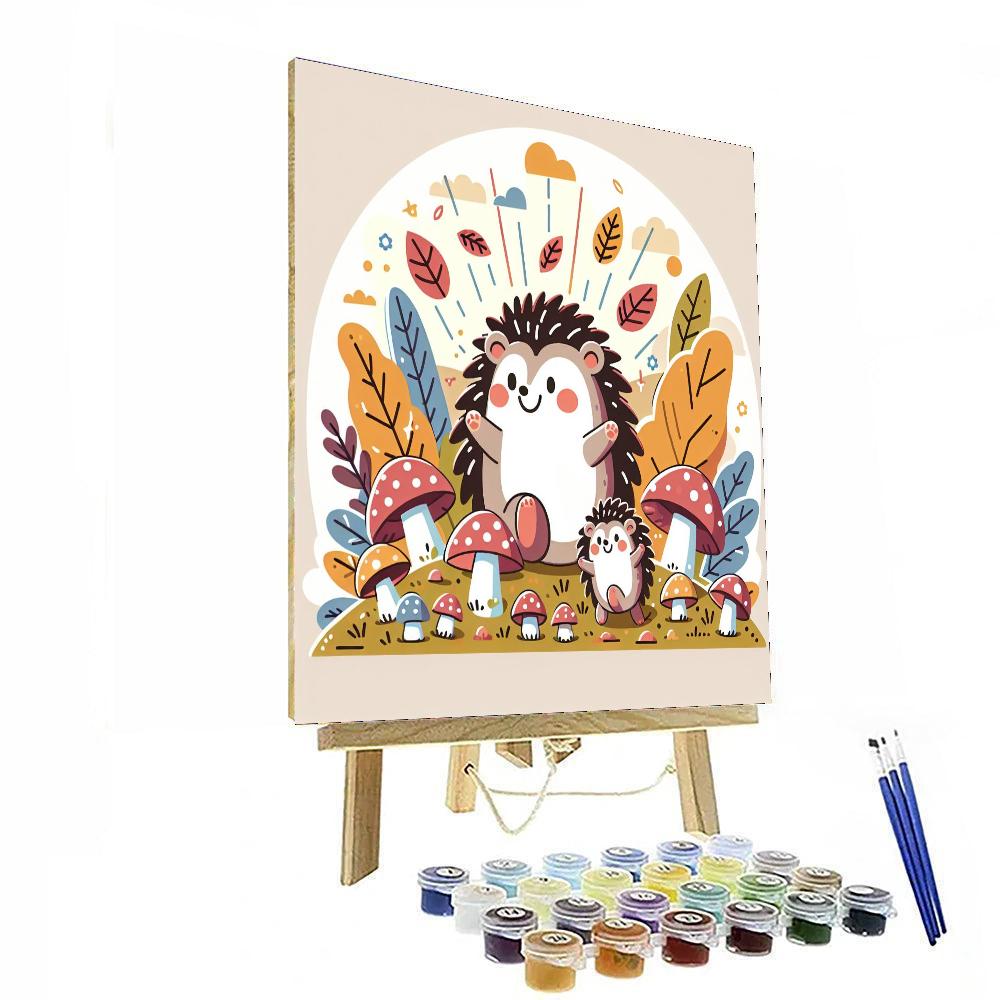 Happy Hedgehog Habitat Numbered Painting Kits