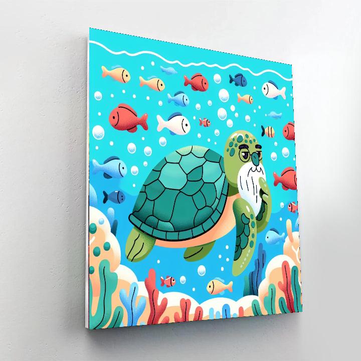 Wise Turtle's Coral Reef Paint By Color