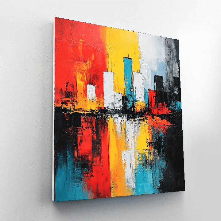 Munch Inspired Expressionist Urban Landscape - DIY Painting By Numbers Kit