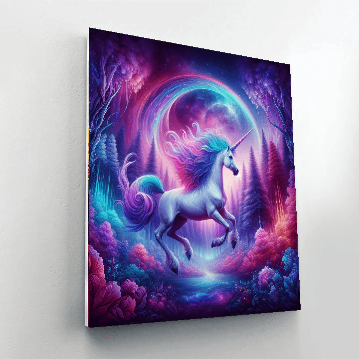 Majestic Unicorn Realm Number Painting