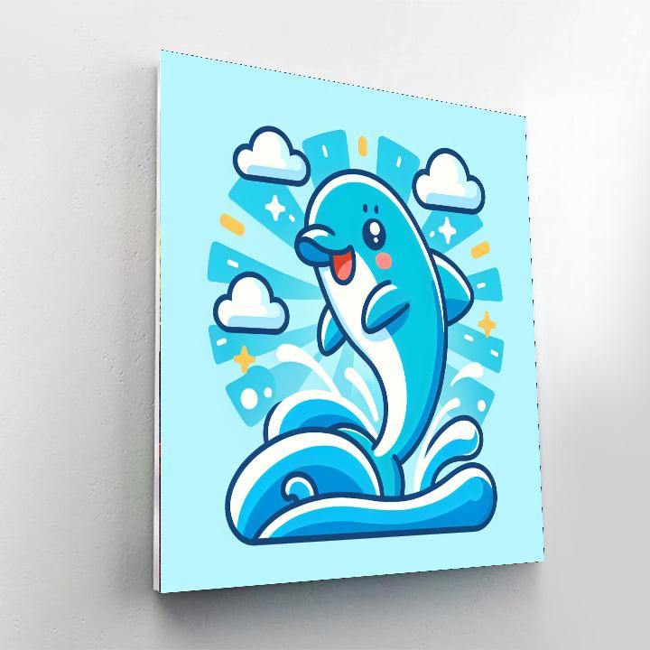 Sailing Dolphin Adventure Paint By Numbers Art