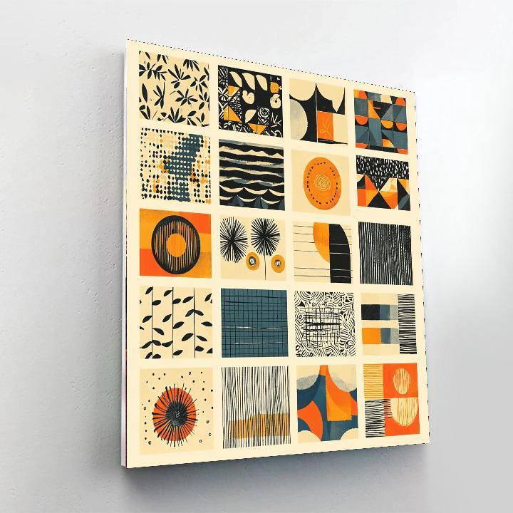 Nandalal Bose Inspired Cultural Patterns Of Life  Painting Number Kit