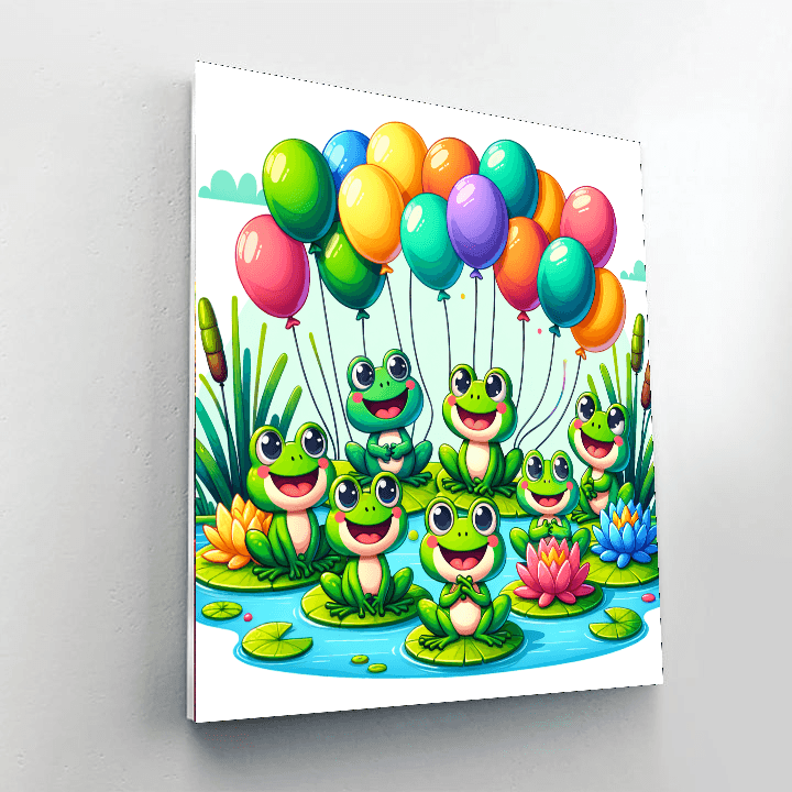 Festive Frogs Paint By Color