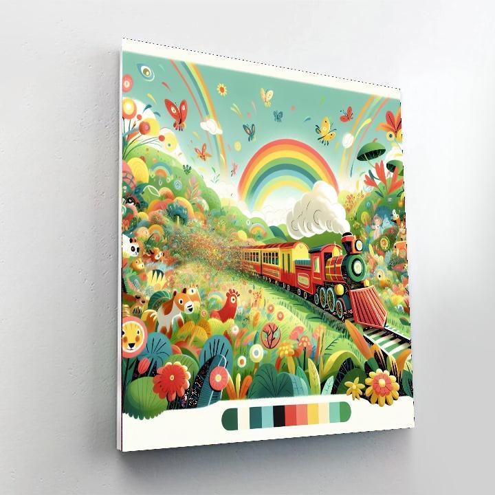 Whimsical Train Journey Paint By Numbers