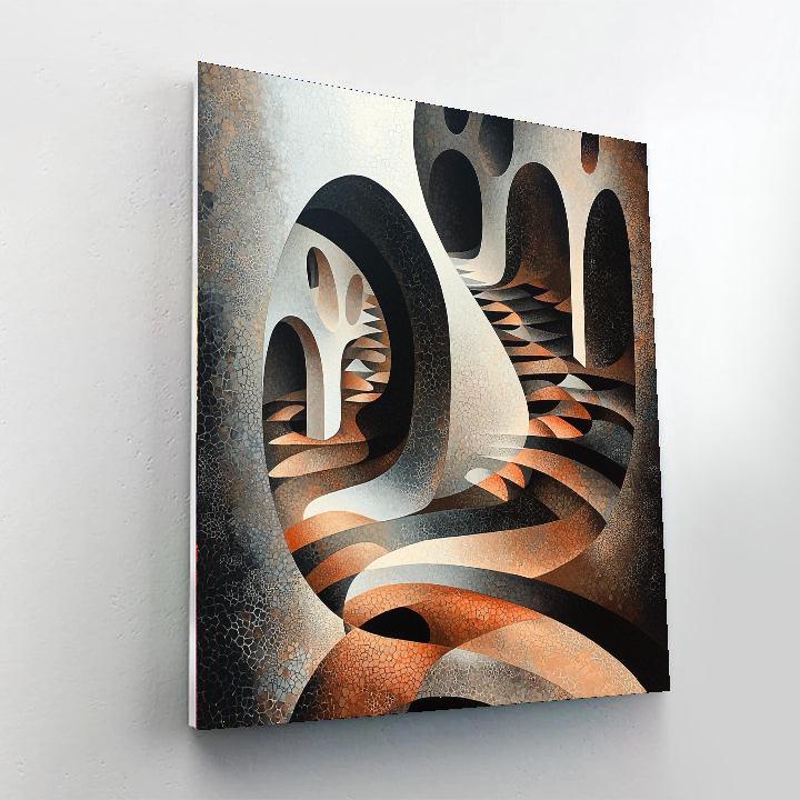 M.C. Escher Inspired The Play Of Light And Shadow  Number Painting