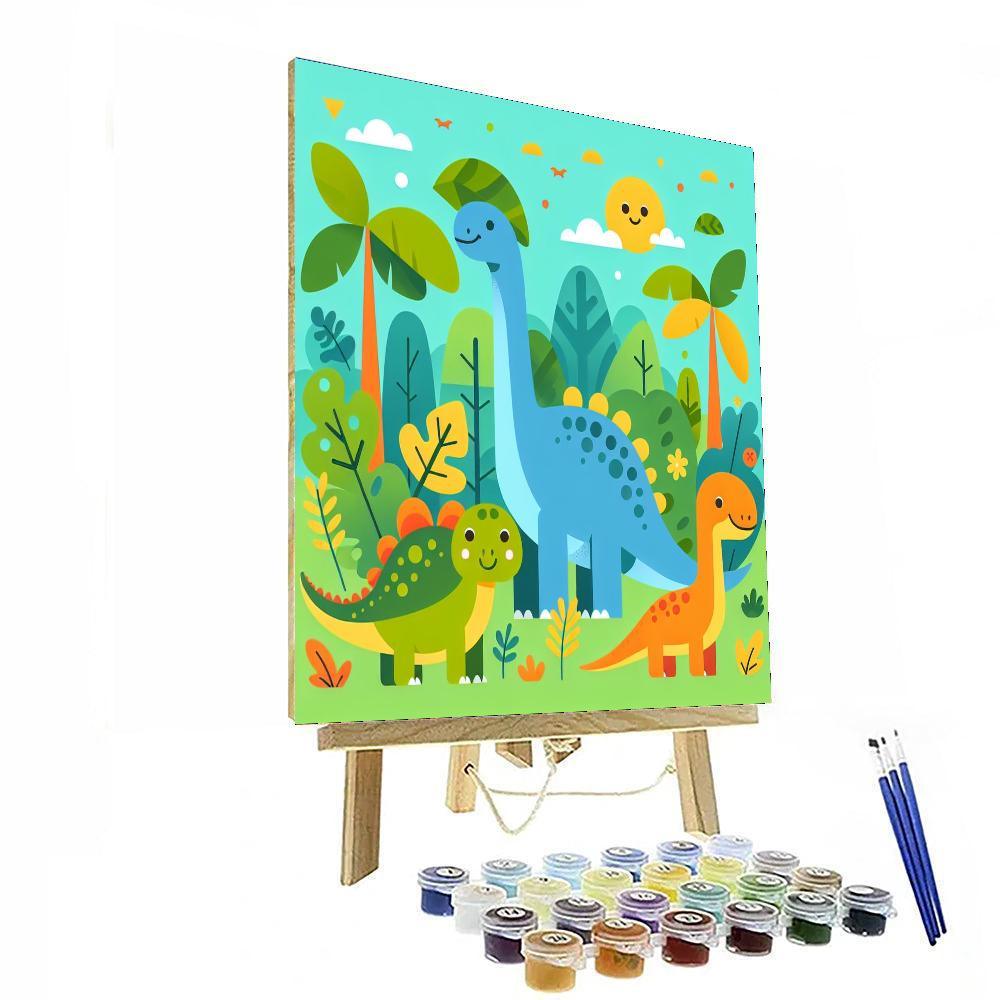 Jurassic Jungle Journey Painting Number Kit