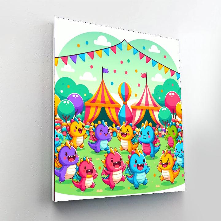 Playful Dragon Festival Paint By Numbers Kits