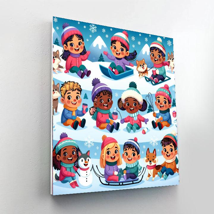 Winter Festivities Numbered Painting Kits