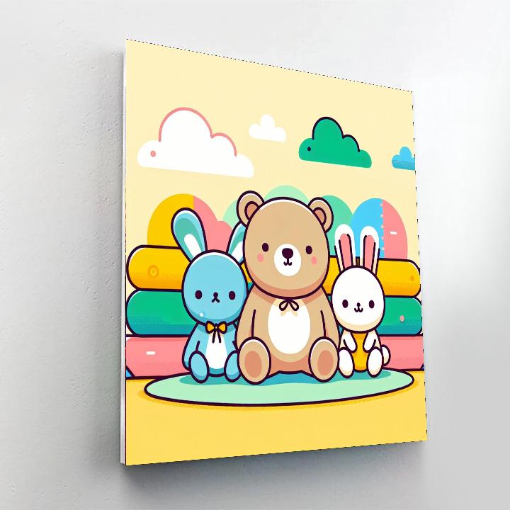 Cuddle Time Animal Friends Paint By Numbers Art