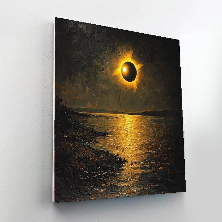 Edvard Munch Inspired Dreamy Solar Eclipse  Paint By Numbers