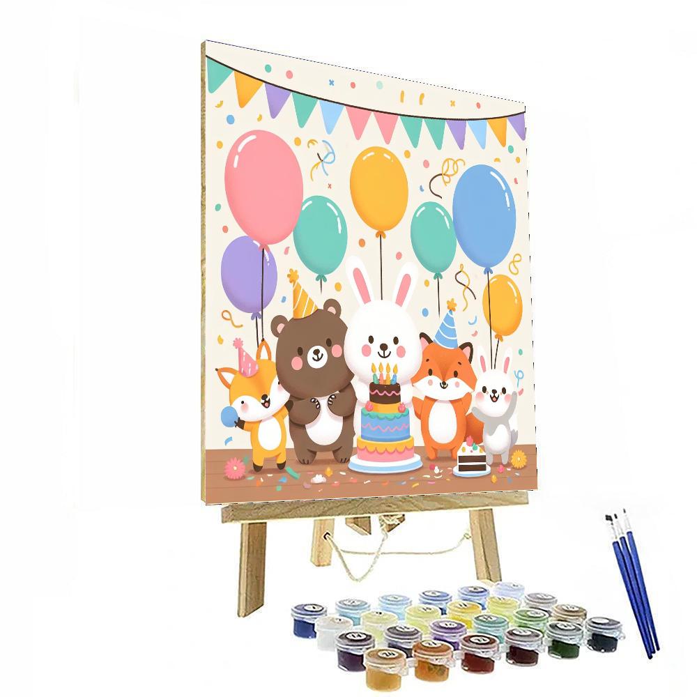 Cheerful Creatures Party Painting Number Kit