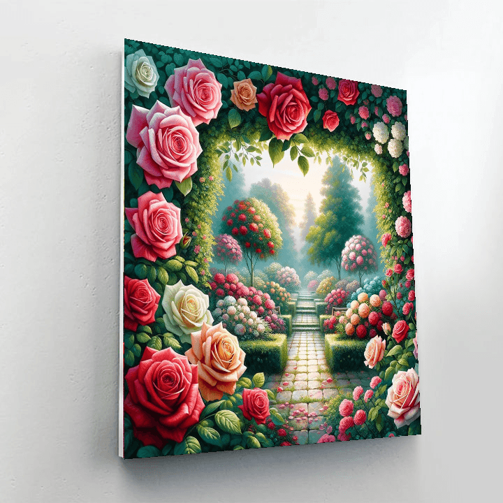 Rose Garden Serenity Paint By Number