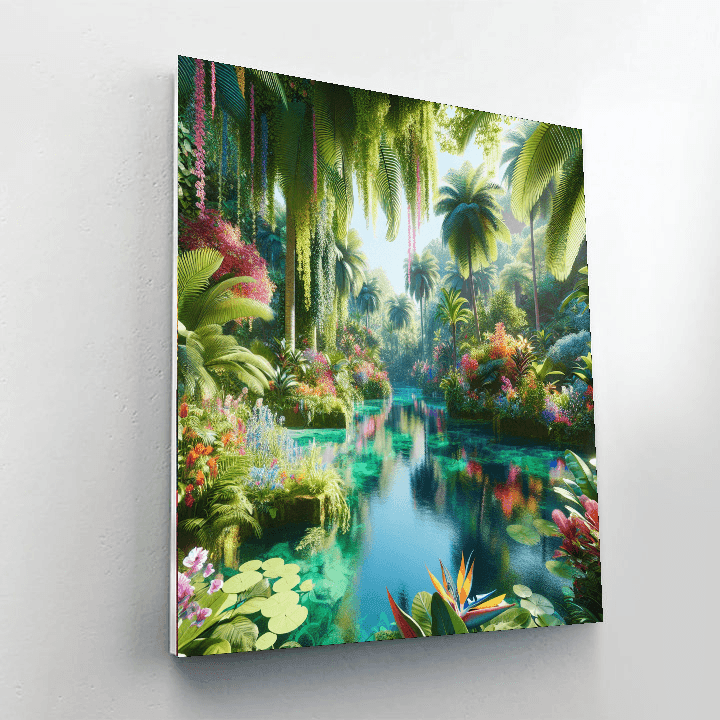 Exotic Oasis Retreat Painting By Numbers Kit