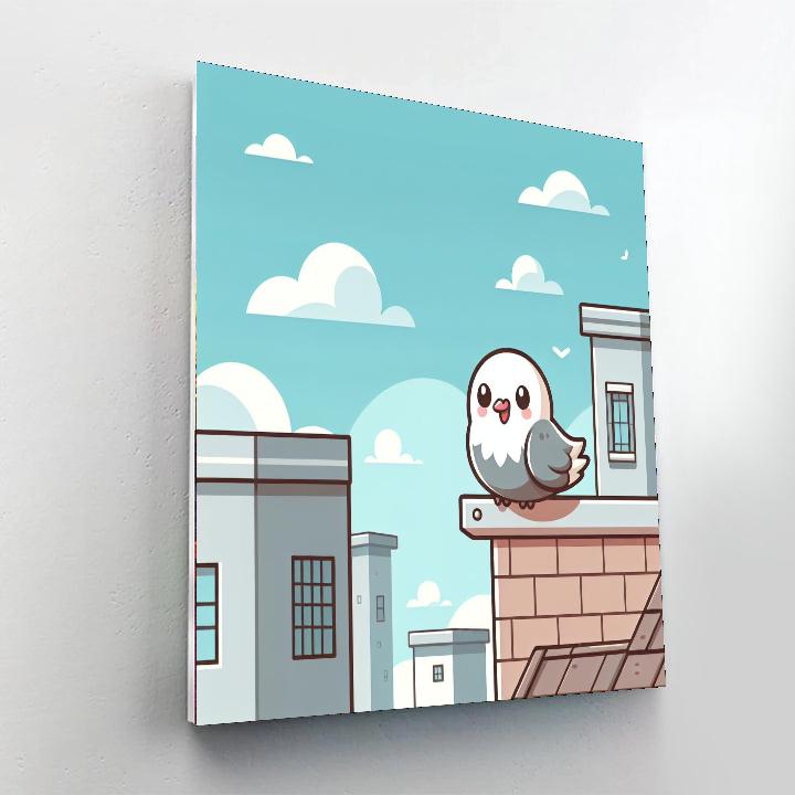Cheerful Pigeon Paint By Number