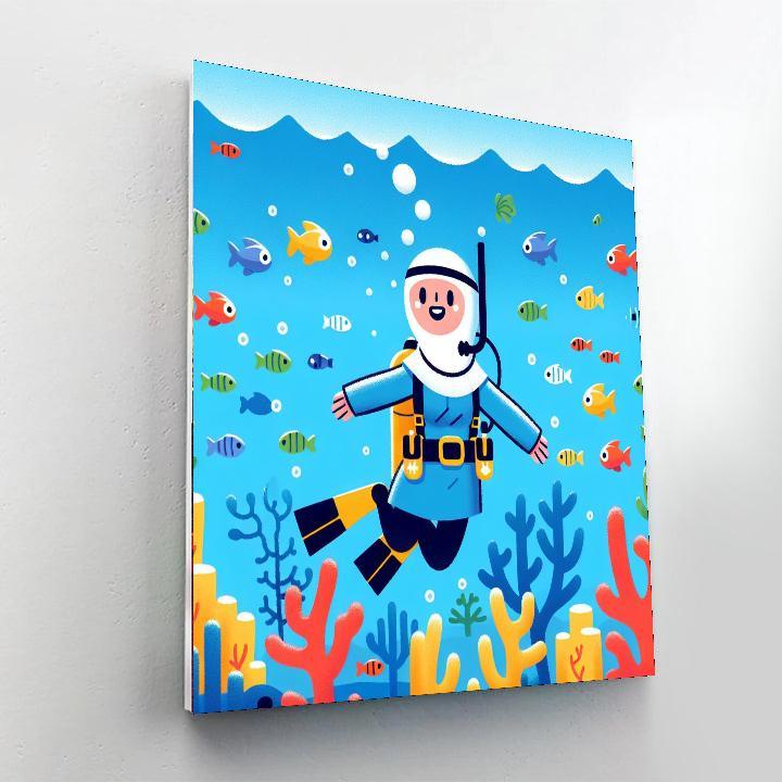 Daring Diver Paint By Numbers