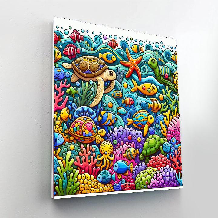 Aquatic Wonderland Paint By Numbers Art