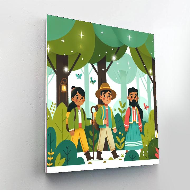 Explorers Of The Enchanted Forest Painting Number Kit