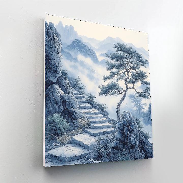Zhao Mengfu Inspired Harmony Of Mist And Stone  Paint By Number