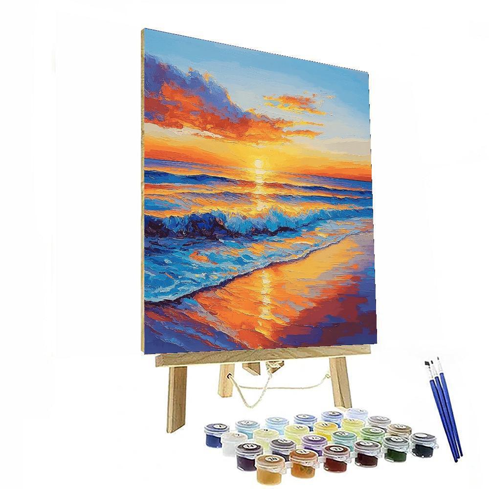 Joaquín Sorolla Inspired Seaside Sunset Symphony  Painting Number Kit