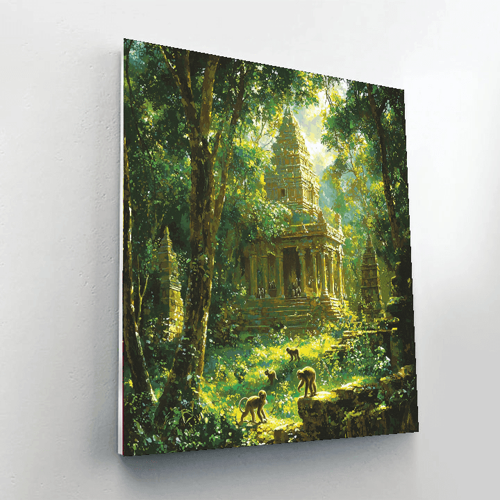 Ubud Monkey Forest - Indonesia DIY Paint By Numbers