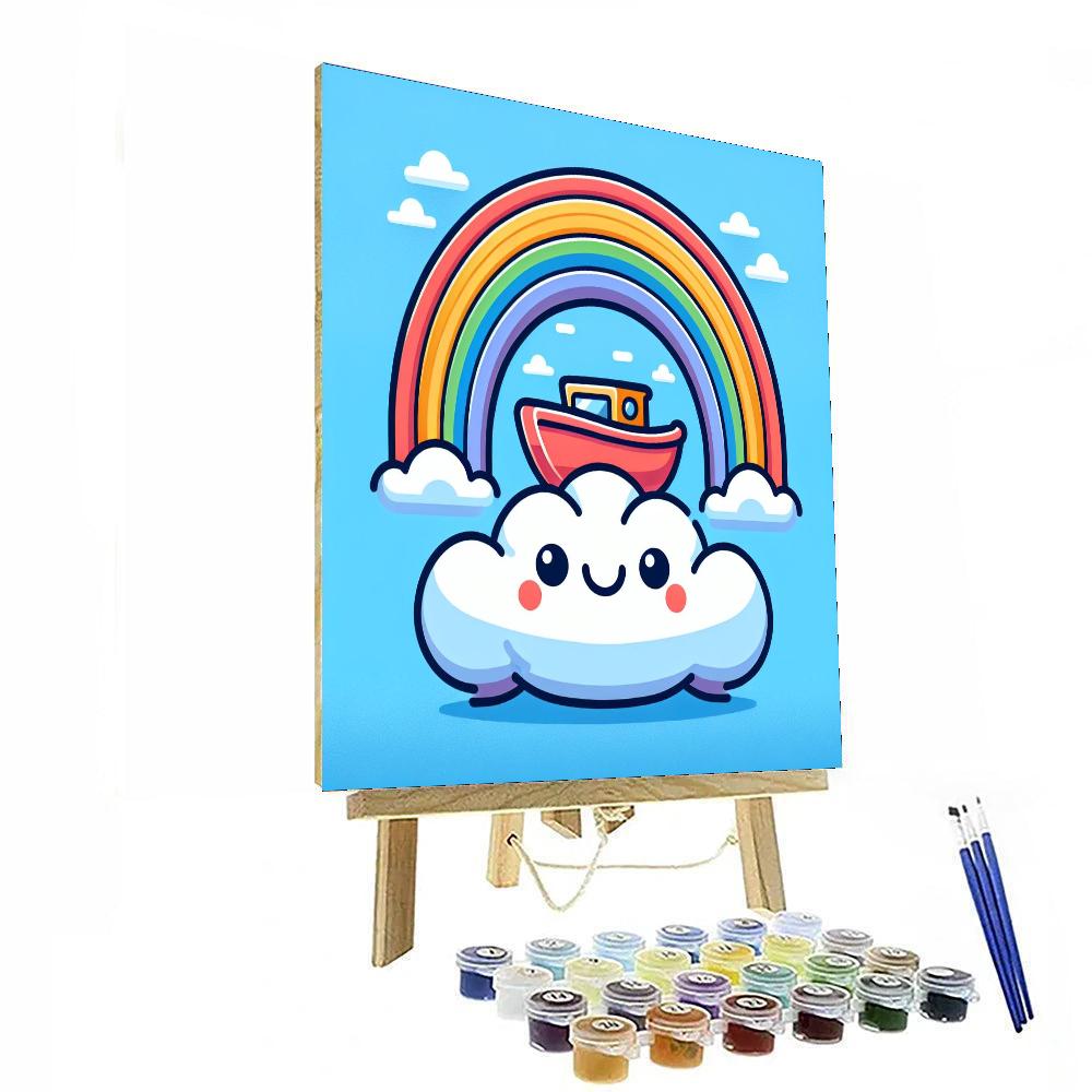 Sailing On A Rainbow DIY Paint By Numbers