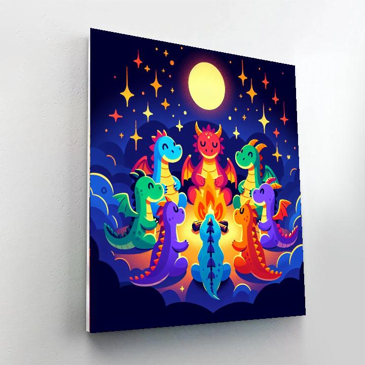 Dragon Firelight Tales Paint By Numbers Art