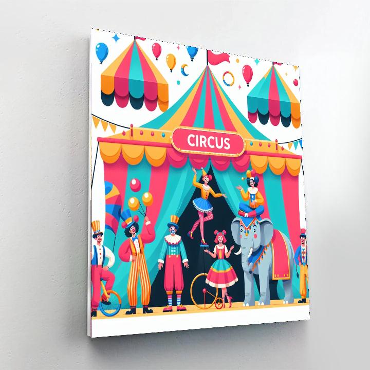 Exciting Circus Spectacle Paint By Numbers Art