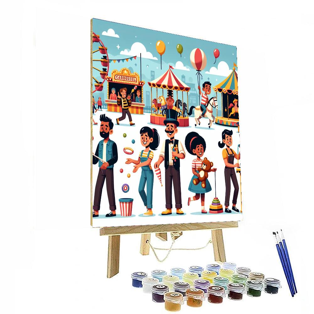 Colorful Carnival Capers Numbered Painting Kits