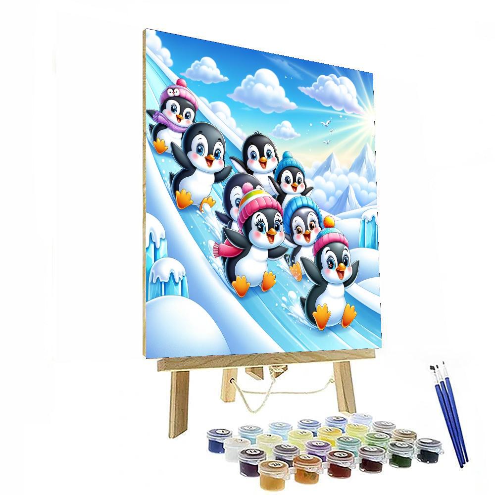 Curious Little Penguins Numbered Painting Kits