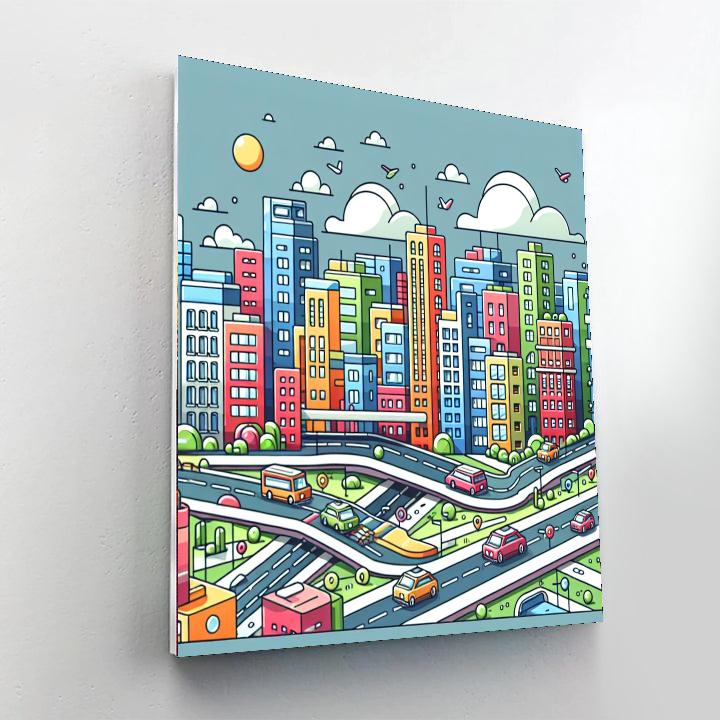Miniature Metropolis Numbered Painting Kits