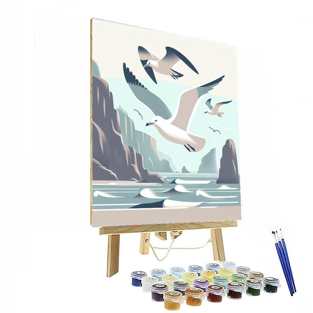 Splendid Seagulls Paint By Numbers Kits