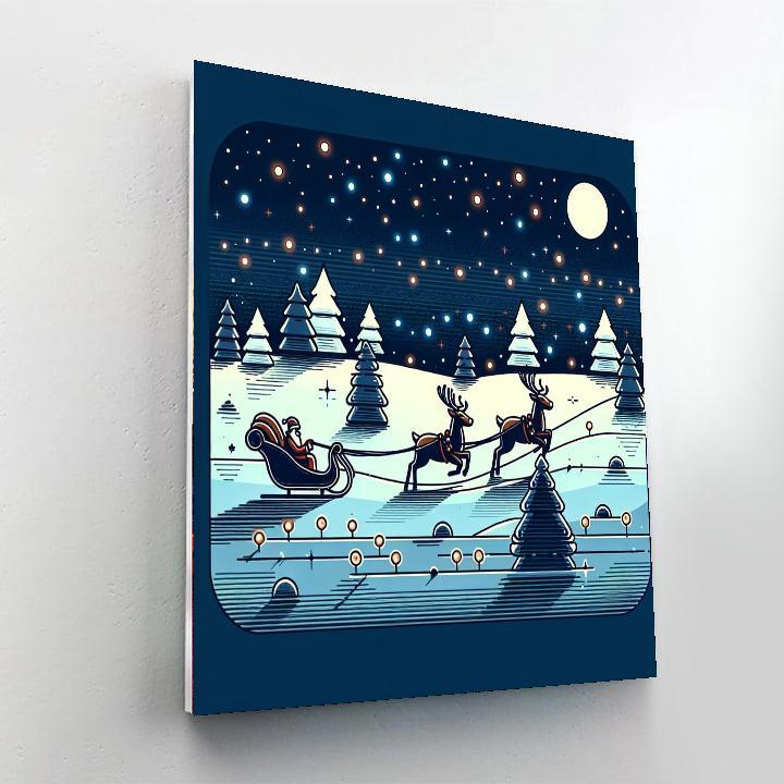 Winter Wonderland Sleigh Ride Painting By Numbers Kit