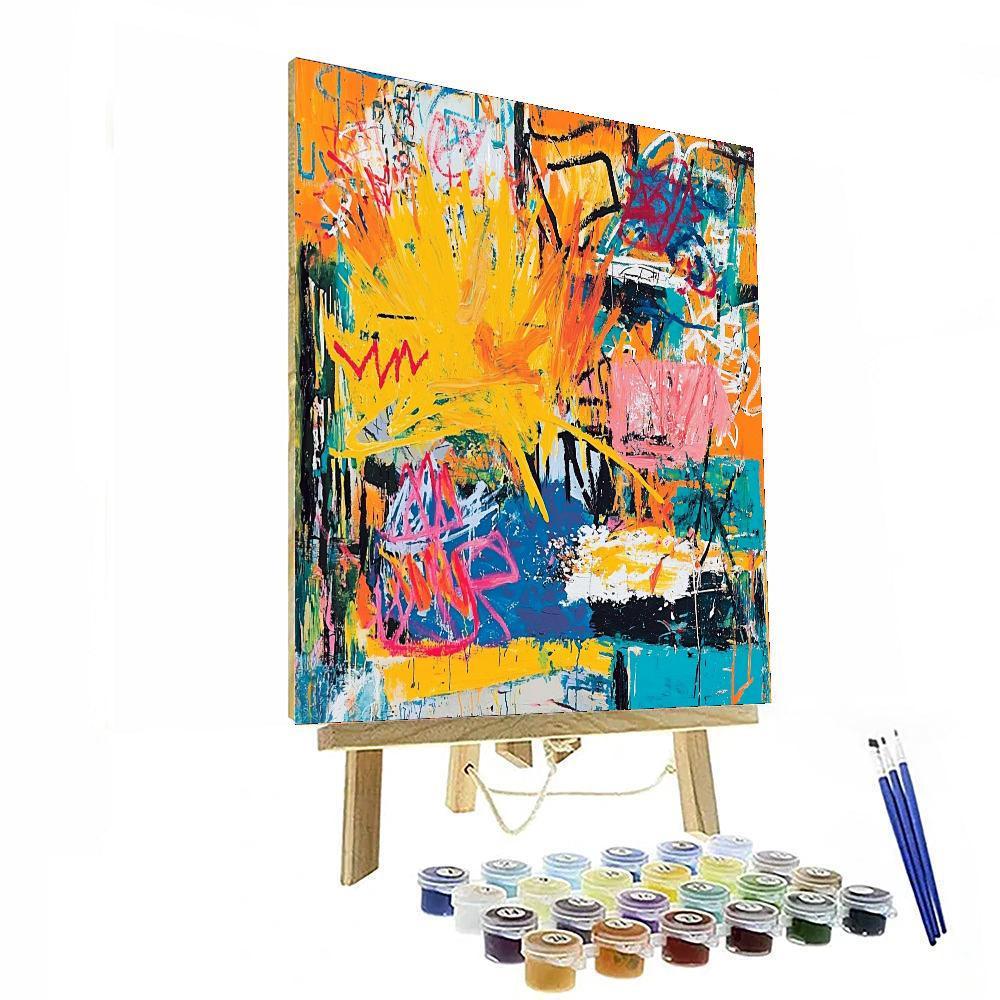 Jean-Michel Basquiat Inspired Rhythms Of Life  Paint By Color