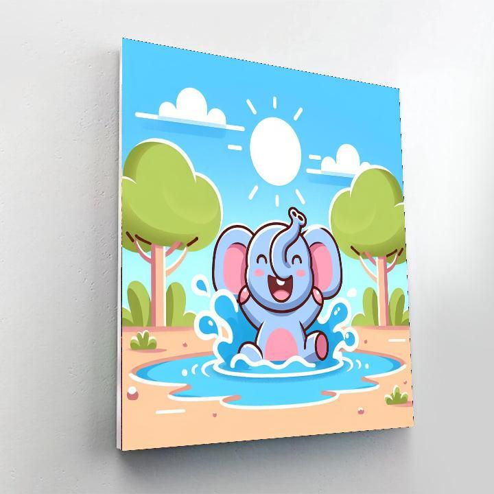 Exciting Elephant Painting Number Kit