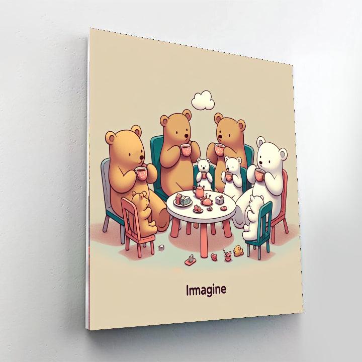 Teddy's Tea Party Painting Number Kit