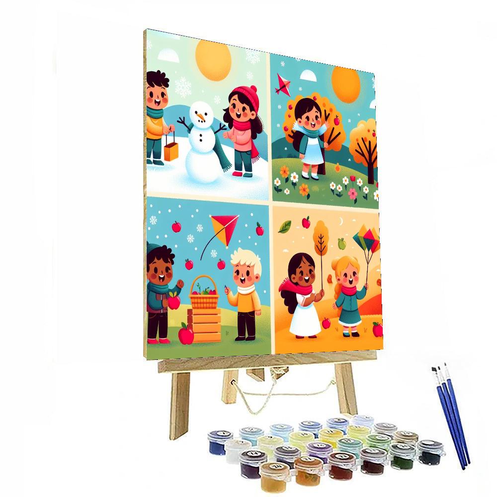 Fun With Seasons Painting Number Kit