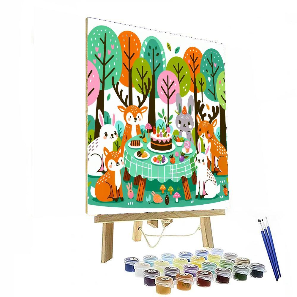 Enchanted Woodland Party Number Painting