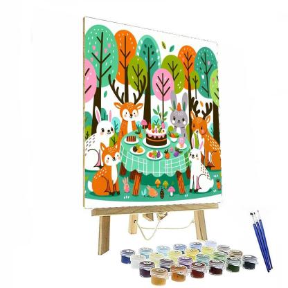 Enchanted Woodland Party Number Painting