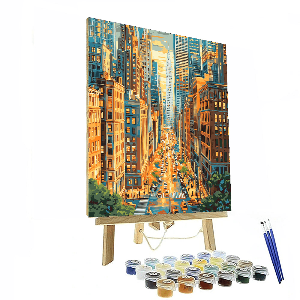 Edward Hopper Inspired Harmonious Cityscape  Paint By Color