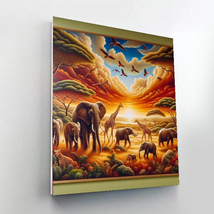 Adventure On The African Savannah Paint By Color