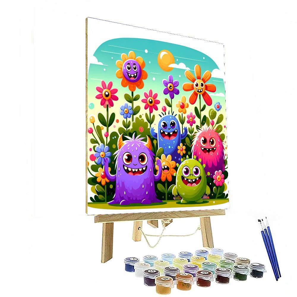 Silly Garden Monsters Paint By Numbers Art