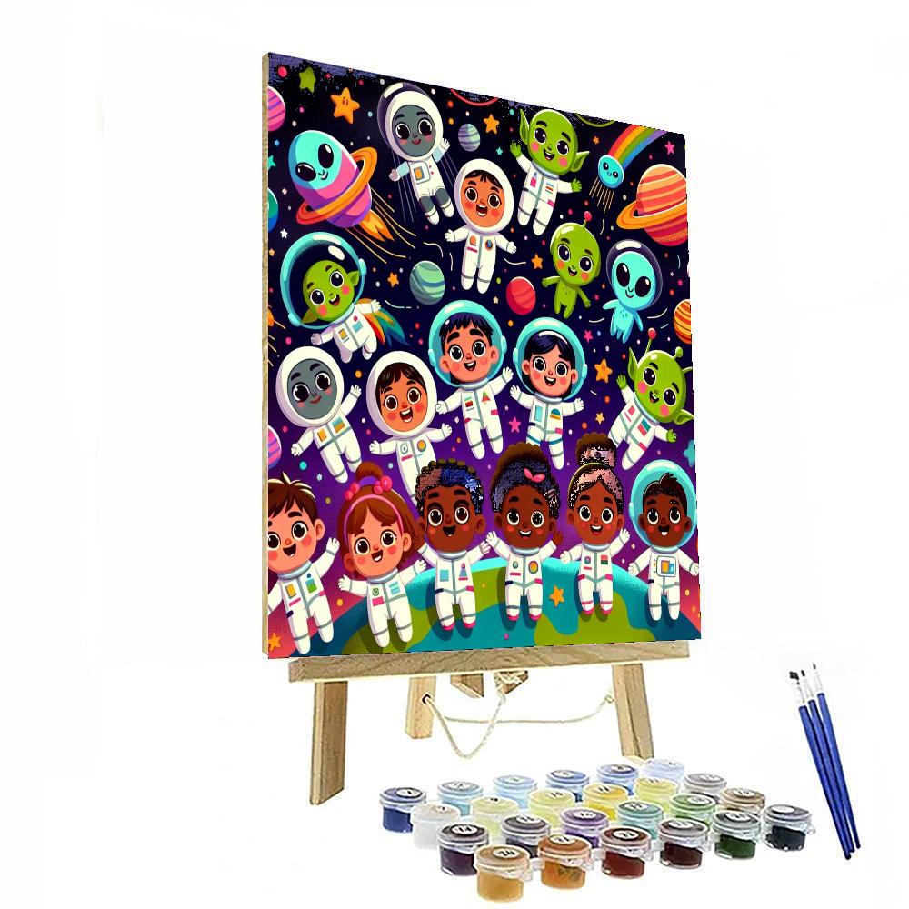 Adventurous Outer Space Voyage Painting By Numbers Kit