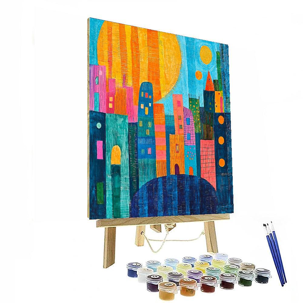 Paul Klee Inspired Rhythmic Color Dance  Numbered Painting Kits